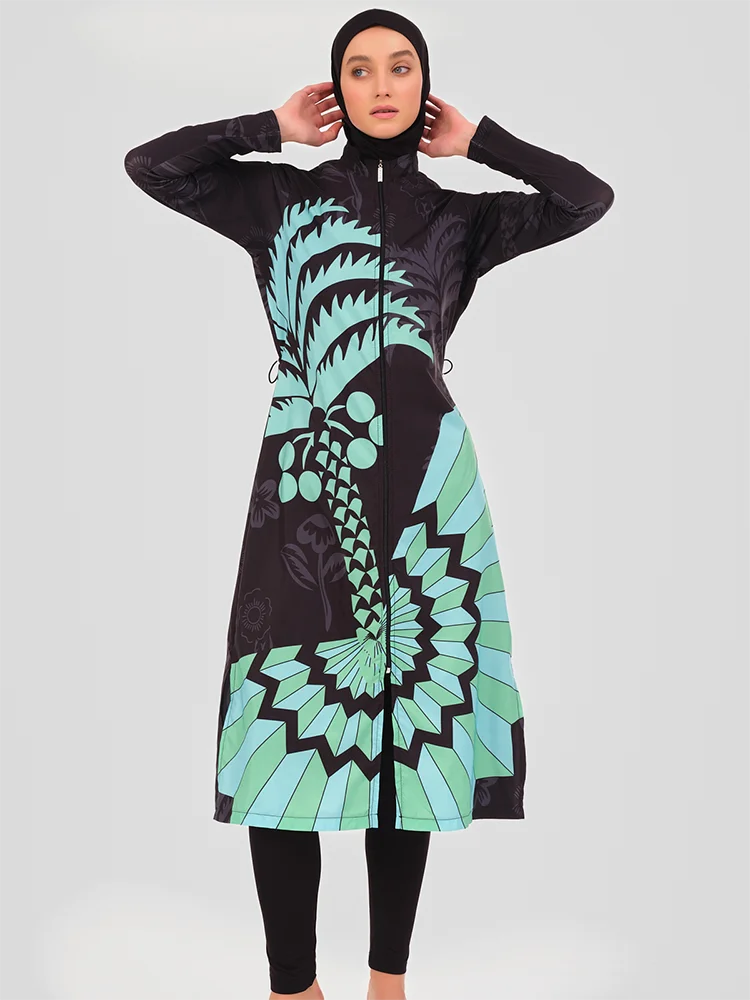 3PCS Long Burkini Muslim Women Femmes