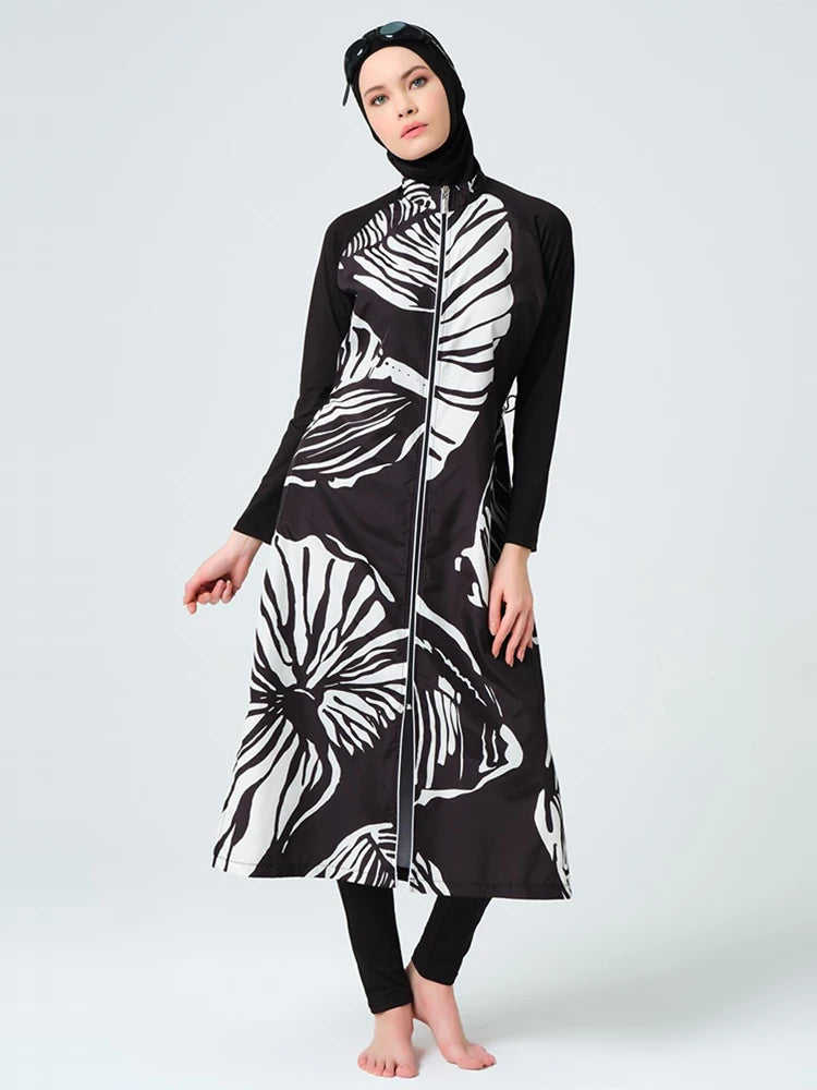 3PCS Long Burkini Muslim Women Femmes