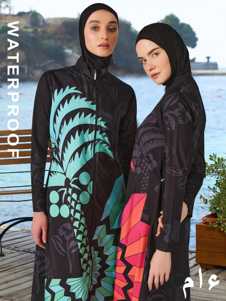 3PCS Long Burkini Muslim Women Femmes