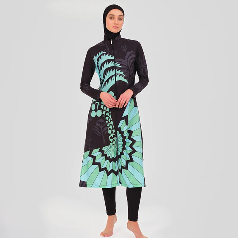 3PCS Long Burkini Muslim Women Femmes